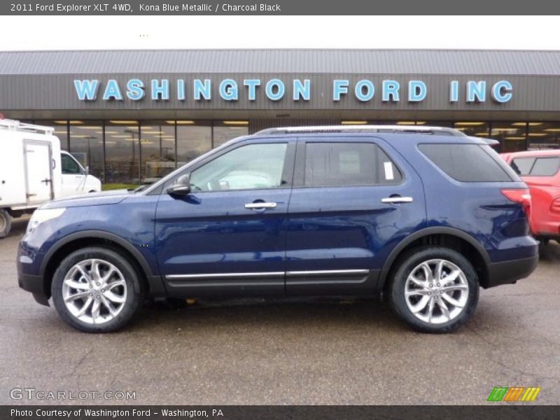 Kona Blue Metallic / Charcoal Black 2011 Ford Explorer XLT 4WD