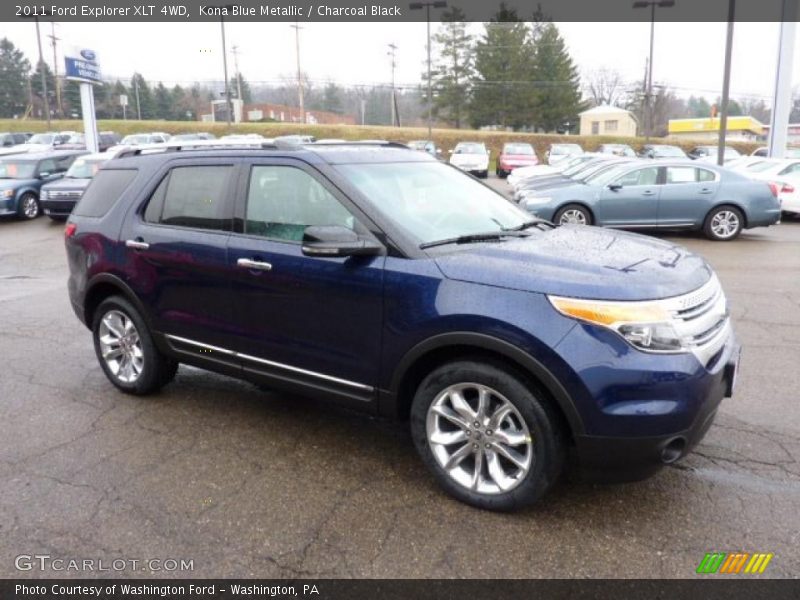 Kona Blue Metallic / Charcoal Black 2011 Ford Explorer XLT 4WD