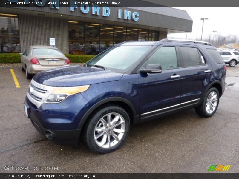 Kona Blue Metallic / Charcoal Black 2011 Ford Explorer XLT 4WD