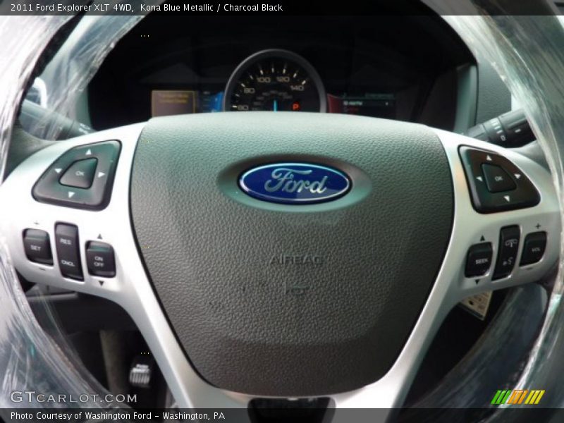 Kona Blue Metallic / Charcoal Black 2011 Ford Explorer XLT 4WD