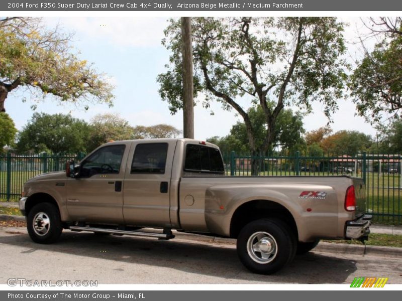 Arizona Beige Metallic / Medium Parchment 2004 Ford F350 Super Duty Lariat Crew Cab 4x4 Dually