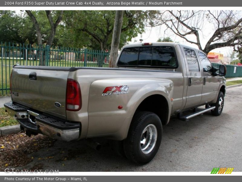 Arizona Beige Metallic / Medium Parchment 2004 Ford F350 Super Duty Lariat Crew Cab 4x4 Dually