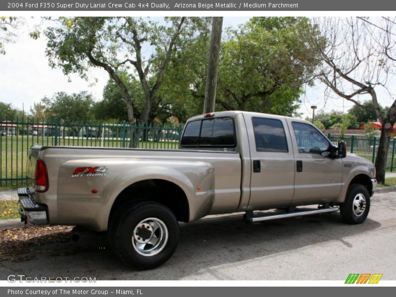 Arizona Beige Metallic / Medium Parchment 2004 Ford F350 Super Duty Lariat Crew Cab 4x4 Dually