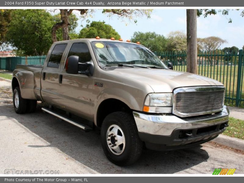 Arizona Beige Metallic / Medium Parchment 2004 Ford F350 Super Duty Lariat Crew Cab 4x4 Dually