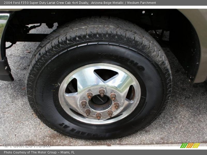 Arizona Beige Metallic / Medium Parchment 2004 Ford F350 Super Duty Lariat Crew Cab 4x4 Dually