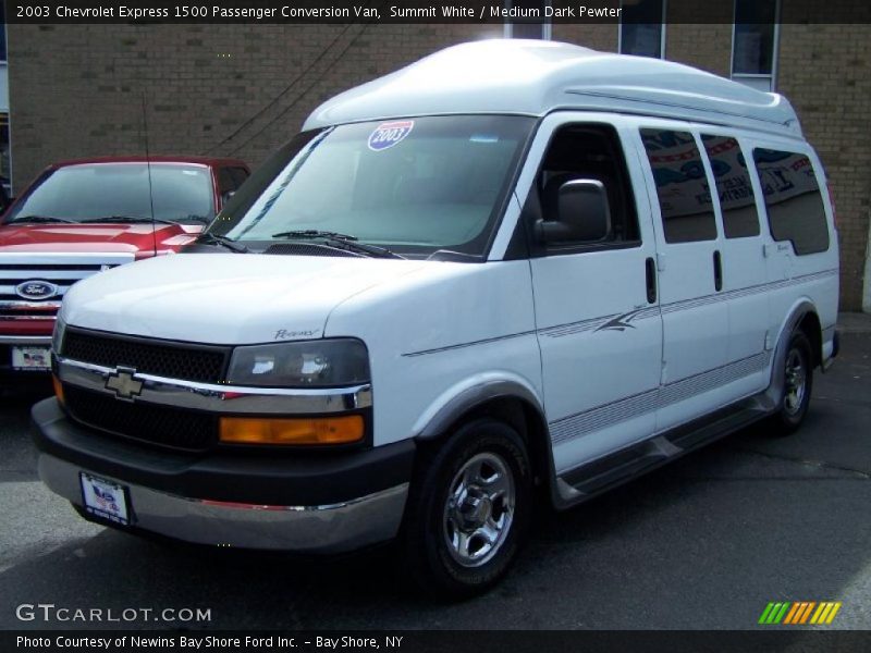 Summit White / Medium Dark Pewter 2003 Chevrolet Express 1500 Passenger Conversion Van