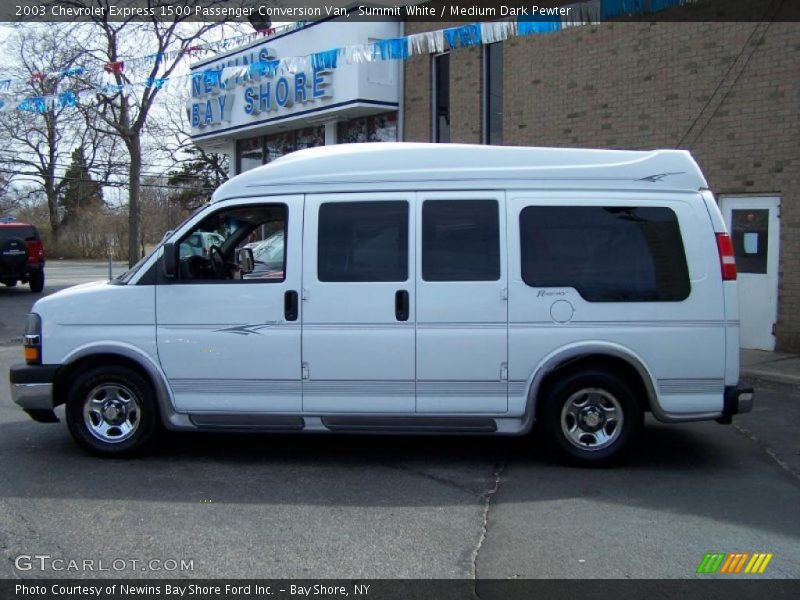 Summit White / Medium Dark Pewter 2003 Chevrolet Express 1500 Passenger Conversion Van