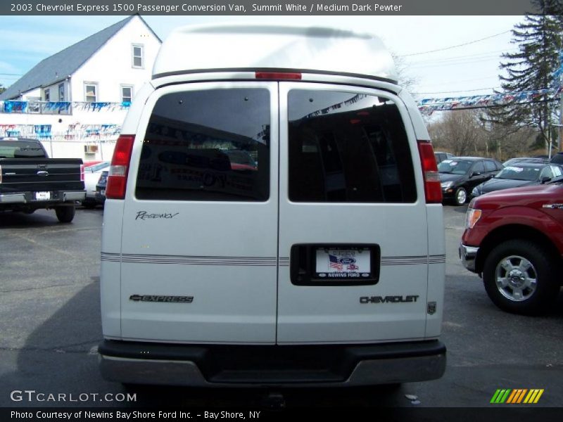 Summit White / Medium Dark Pewter 2003 Chevrolet Express 1500 Passenger Conversion Van