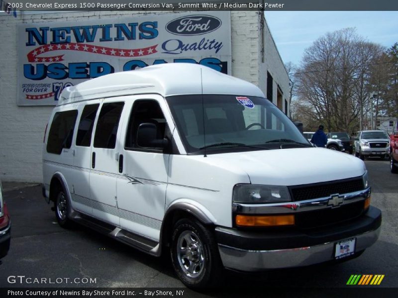 Summit White / Medium Dark Pewter 2003 Chevrolet Express 1500 Passenger Conversion Van