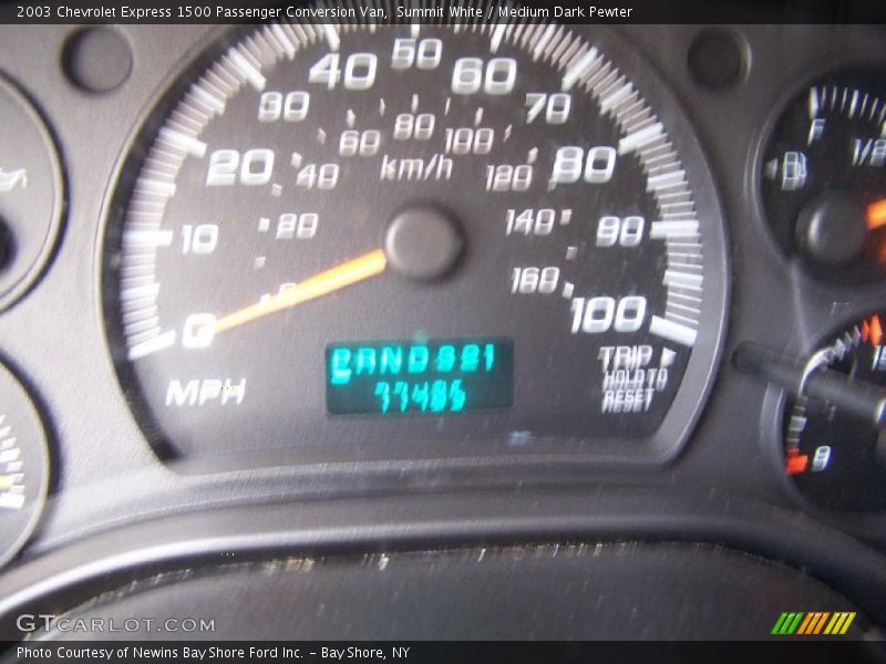 Summit White / Medium Dark Pewter 2003 Chevrolet Express 1500 Passenger Conversion Van