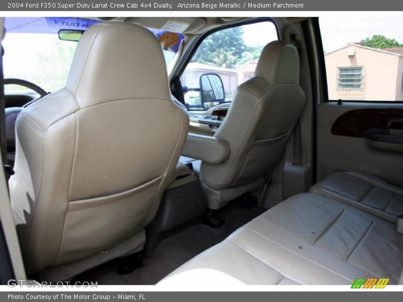 Arizona Beige Metallic / Medium Parchment 2004 Ford F350 Super Duty Lariat Crew Cab 4x4 Dually