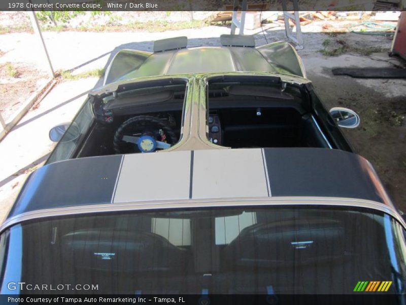 White / Dark Blue 1978 Chevrolet Corvette Coupe