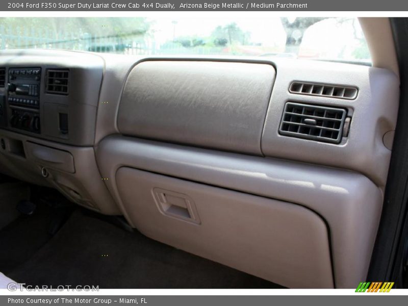 Arizona Beige Metallic / Medium Parchment 2004 Ford F350 Super Duty Lariat Crew Cab 4x4 Dually
