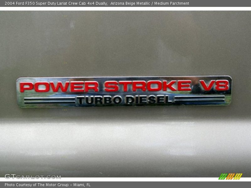 Arizona Beige Metallic / Medium Parchment 2004 Ford F350 Super Duty Lariat Crew Cab 4x4 Dually