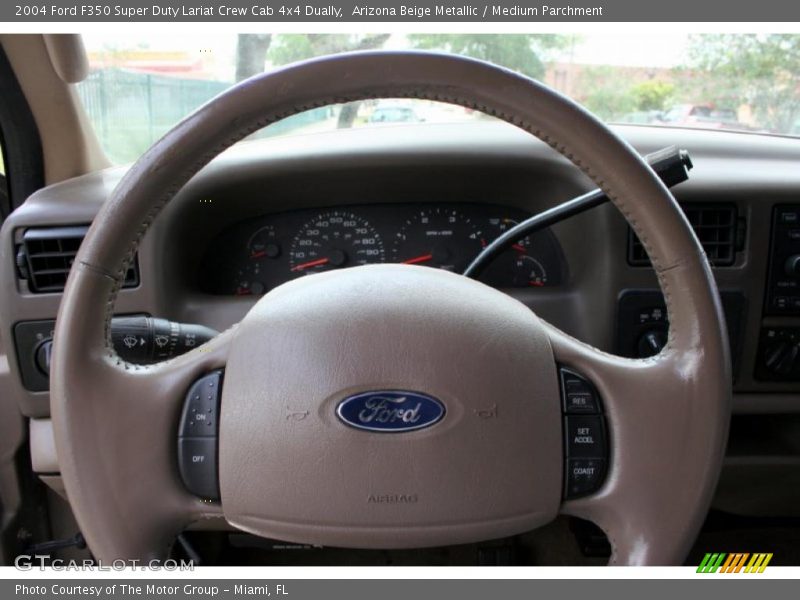 Arizona Beige Metallic / Medium Parchment 2004 Ford F350 Super Duty Lariat Crew Cab 4x4 Dually