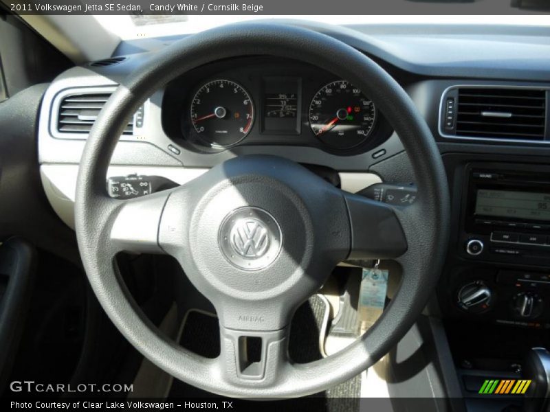 Candy White / Cornsilk Beige 2011 Volkswagen Jetta SE Sedan
