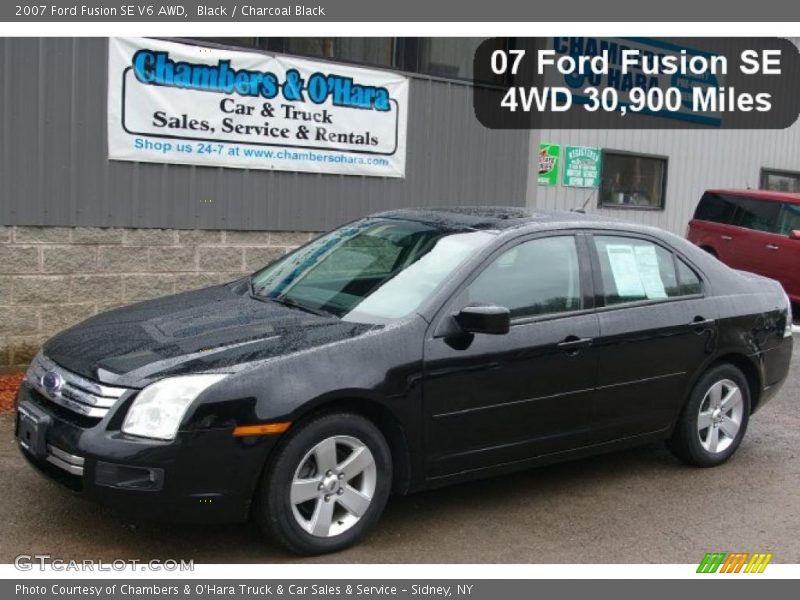 Black / Charcoal Black 2007 Ford Fusion SE V6 AWD