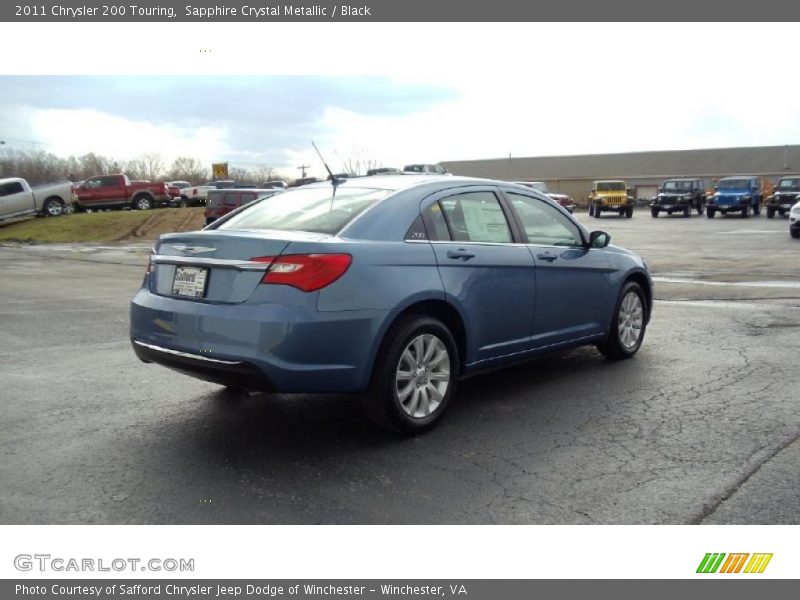 Sapphire Crystal Metallic / Black 2011 Chrysler 200 Touring