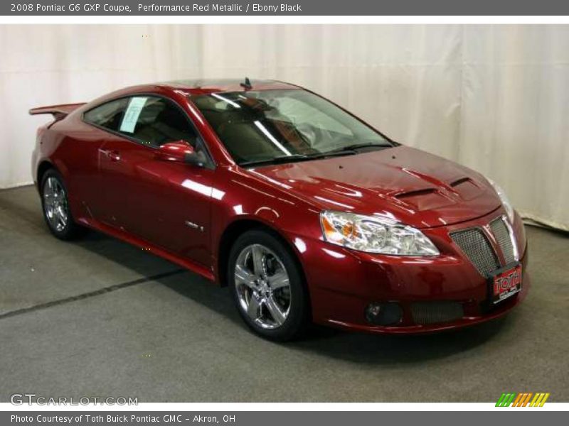 Performance Red Metallic / Ebony Black 2008 Pontiac G6 GXP Coupe
