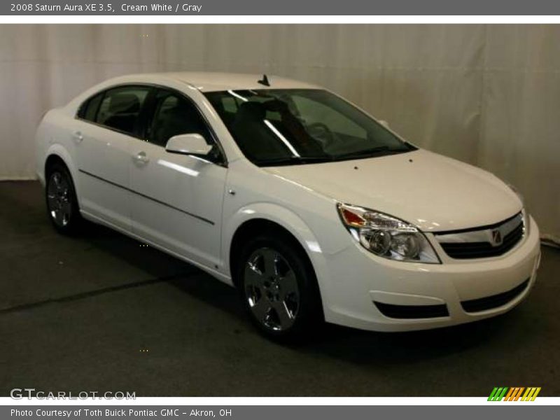 Cream White / Gray 2008 Saturn Aura XE 3.5