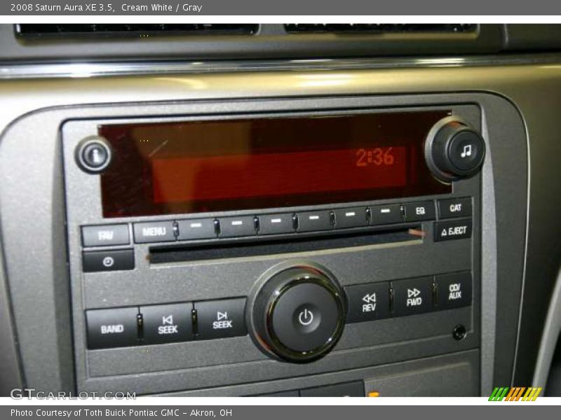 Cream White / Gray 2008 Saturn Aura XE 3.5