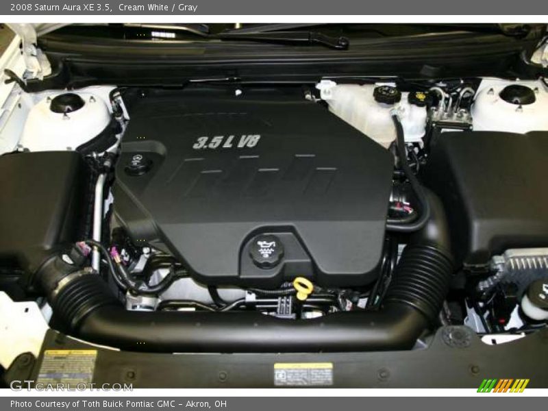 Cream White / Gray 2008 Saturn Aura XE 3.5