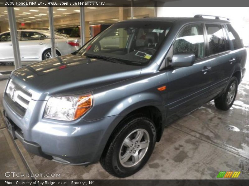 Steel Blue Metallic / Gray 2008 Honda Pilot EX-L 4WD