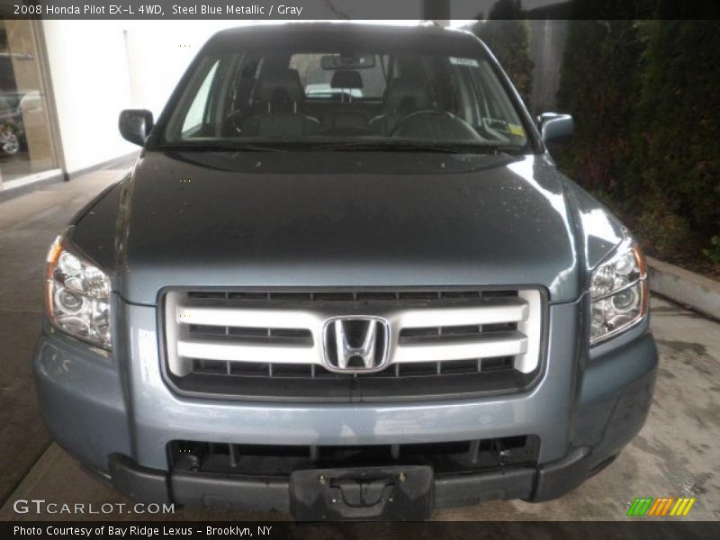 Steel Blue Metallic / Gray 2008 Honda Pilot EX-L 4WD