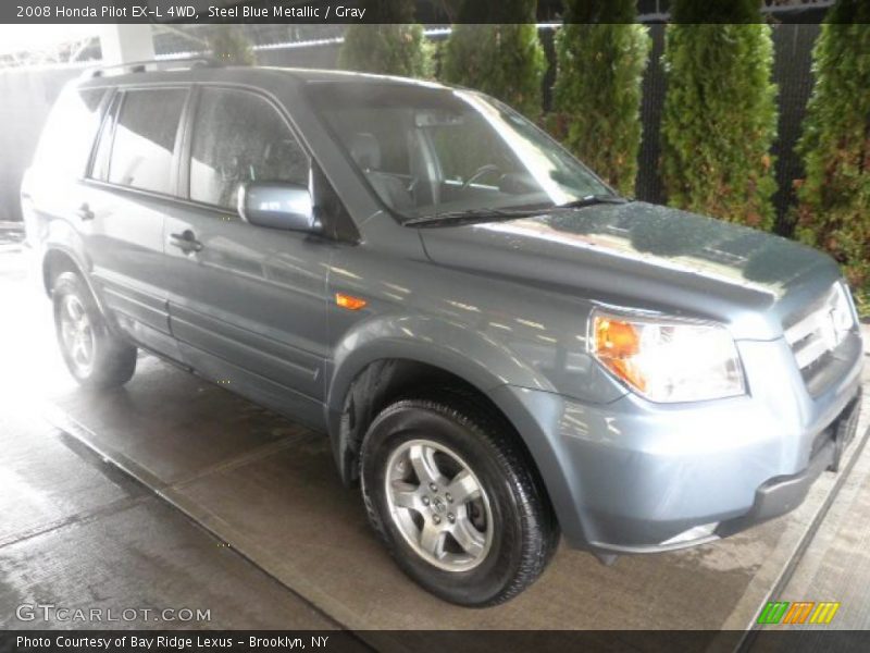 Steel Blue Metallic / Gray 2008 Honda Pilot EX-L 4WD