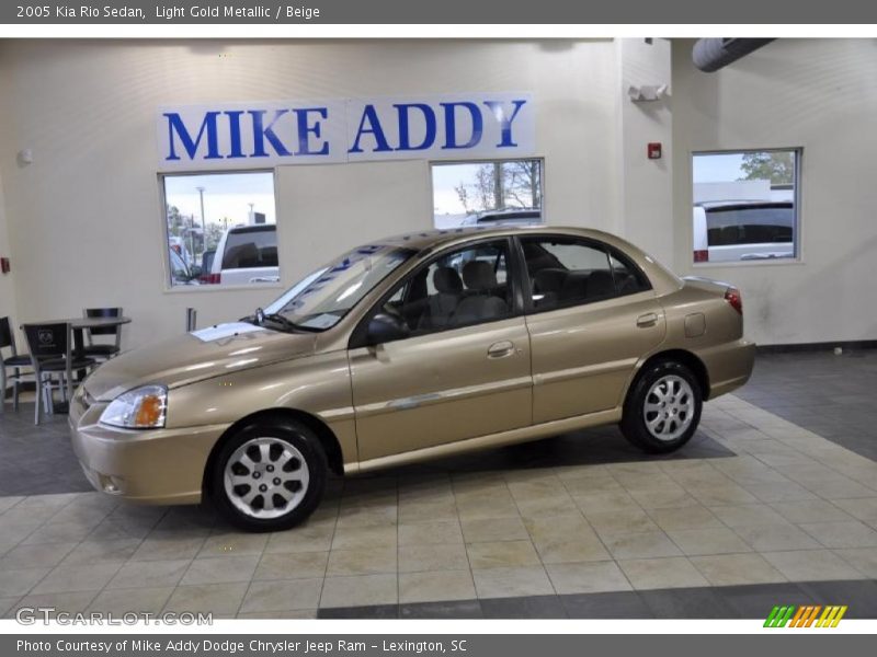 Light Gold Metallic / Beige 2005 Kia Rio Sedan