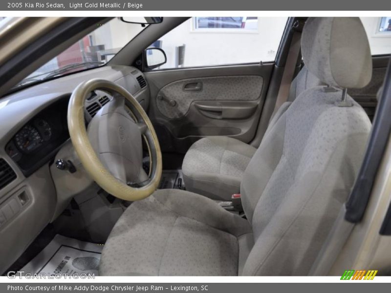 Light Gold Metallic / Beige 2005 Kia Rio Sedan