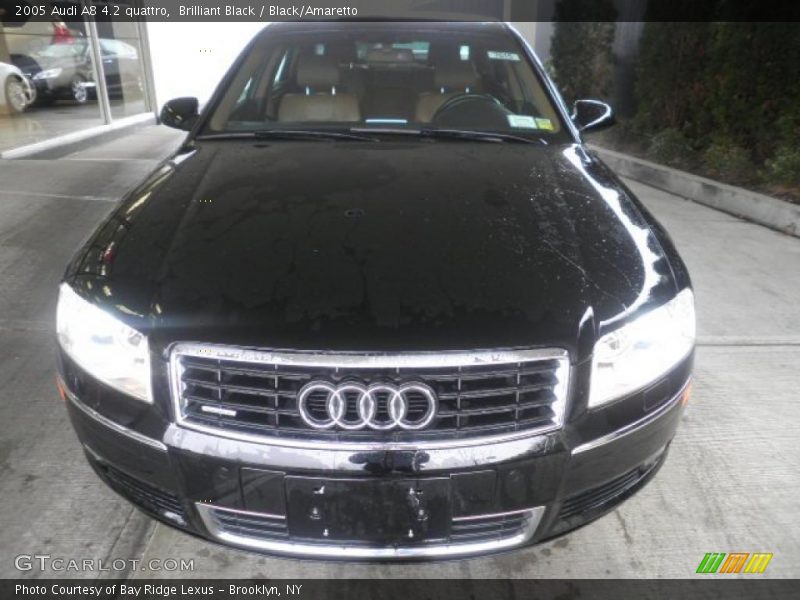 Brilliant Black / Black/Amaretto 2005 Audi A8 4.2 quattro