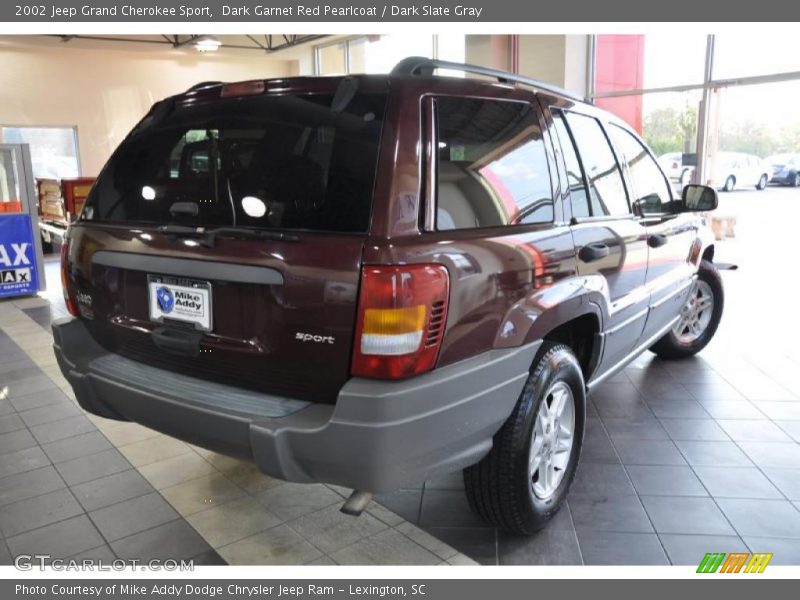 Dark Garnet Red Pearlcoat / Dark Slate Gray 2002 Jeep Grand Cherokee Sport