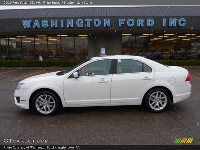 White Suede / Medium Light Stone 2010 Ford Fusion SEL V6