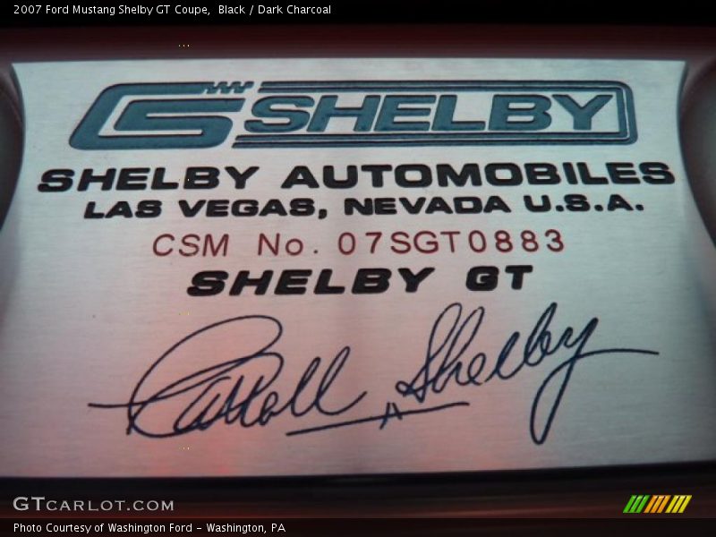  2007 Mustang Shelby GT Coupe Logo