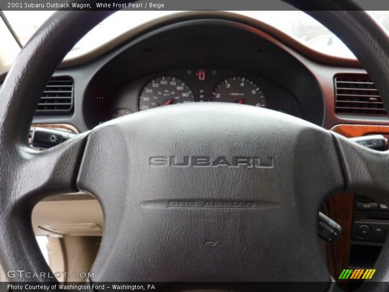 White Frost Pearl / Beige 2001 Subaru Outback Wagon