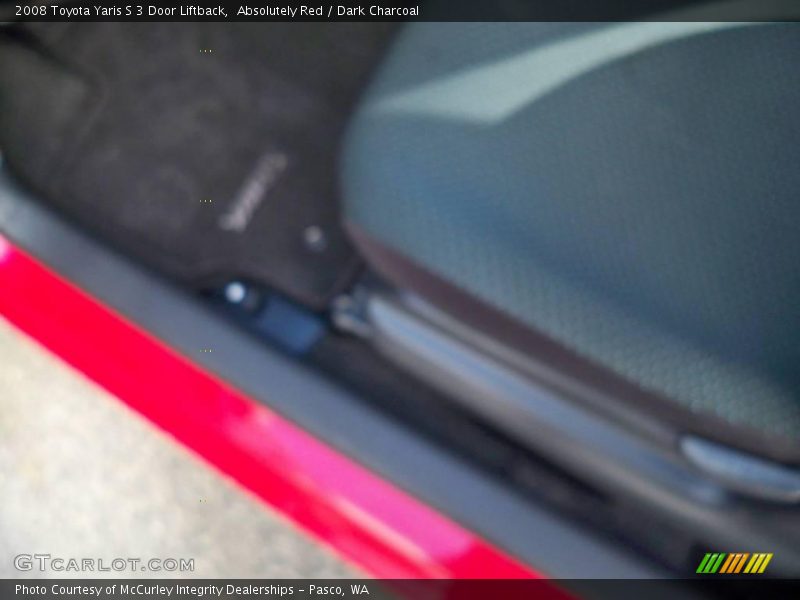 Absolutely Red / Dark Charcoal 2008 Toyota Yaris S 3 Door Liftback