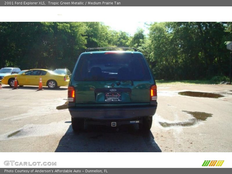 Tropic Green Metallic / Medium Prairie Tan 2001 Ford Explorer XLS