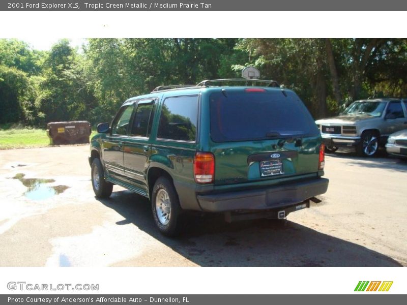 Tropic Green Metallic / Medium Prairie Tan 2001 Ford Explorer XLS