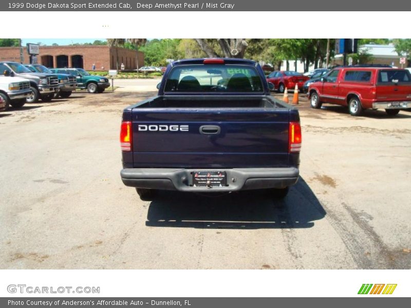 Deep Amethyst Pearl / Mist Gray 1999 Dodge Dakota Sport Extended Cab