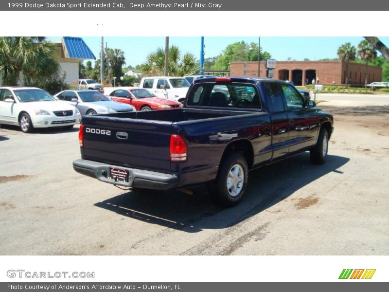Deep Amethyst Pearl / Mist Gray 1999 Dodge Dakota Sport Extended Cab