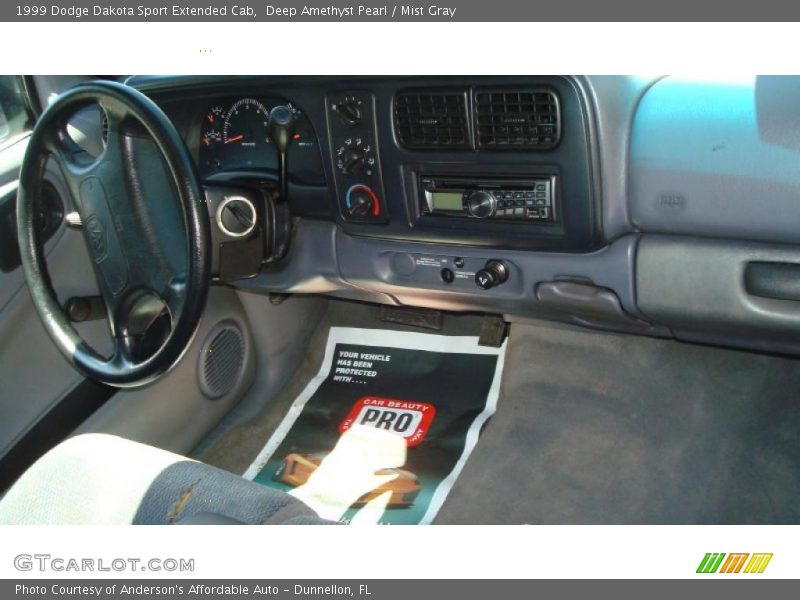 Deep Amethyst Pearl / Mist Gray 1999 Dodge Dakota Sport Extended Cab