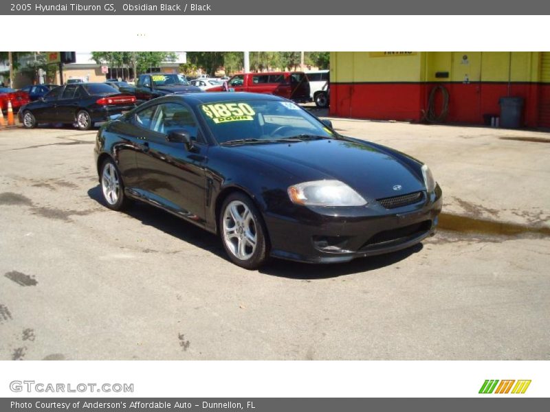 Obsidian Black / Black 2005 Hyundai Tiburon GS