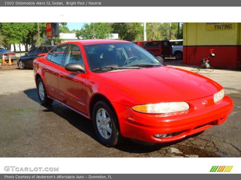 Bright Red / Neutral 2003 Oldsmobile Alero GL Sedan