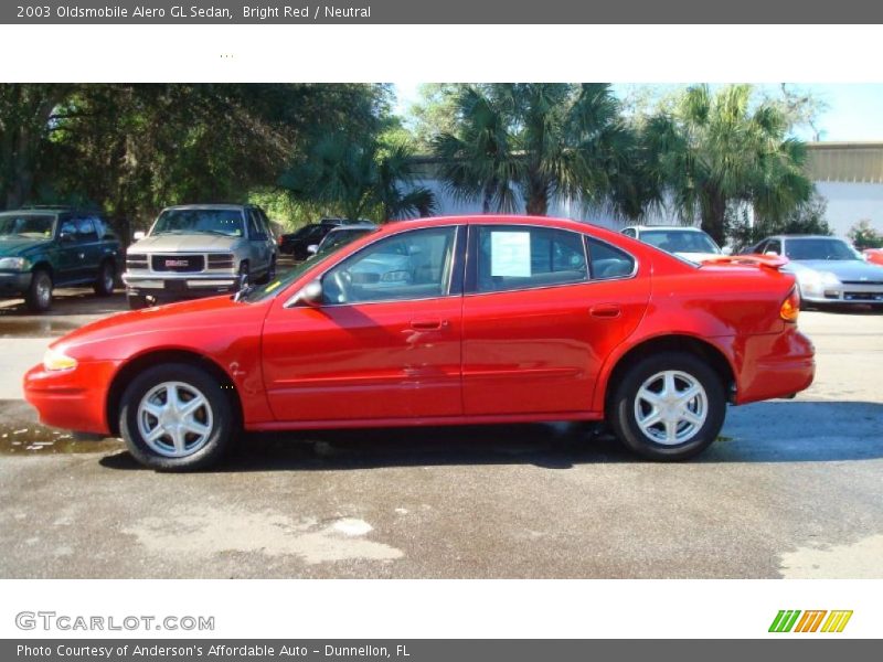 Bright Red / Neutral 2003 Oldsmobile Alero GL Sedan