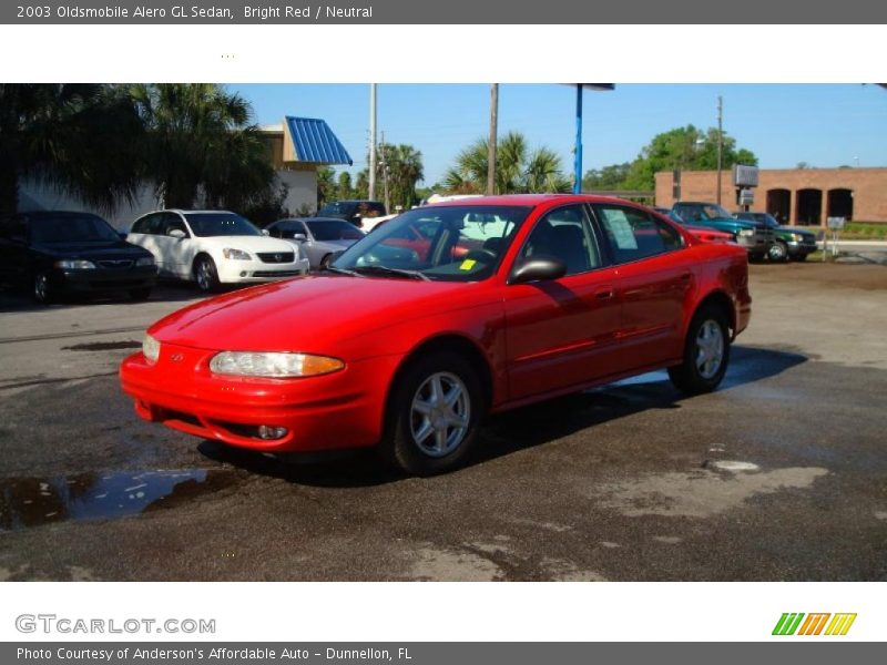 Bright Red / Neutral 2003 Oldsmobile Alero GL Sedan