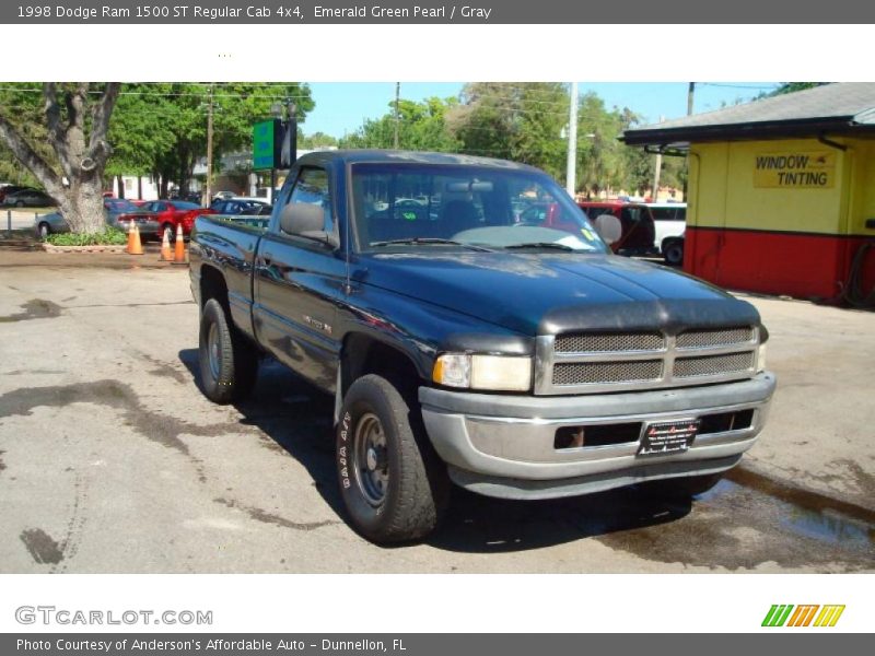 Emerald Green Pearl / Gray 1998 Dodge Ram 1500 ST Regular Cab 4x4