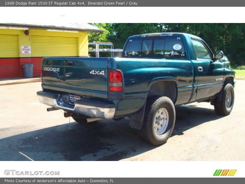Emerald Green Pearl / Gray 1998 Dodge Ram 1500 ST Regular Cab 4x4