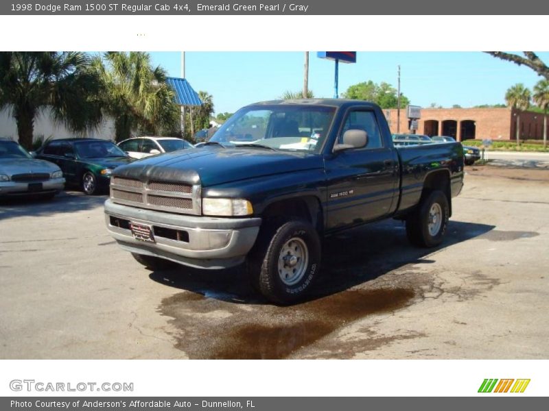 Emerald Green Pearl / Gray 1998 Dodge Ram 1500 ST Regular Cab 4x4