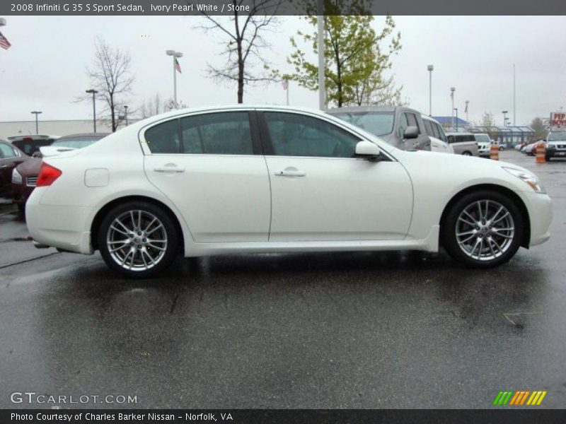 Ivory Pearl White / Stone 2008 Infiniti G 35 S Sport Sedan